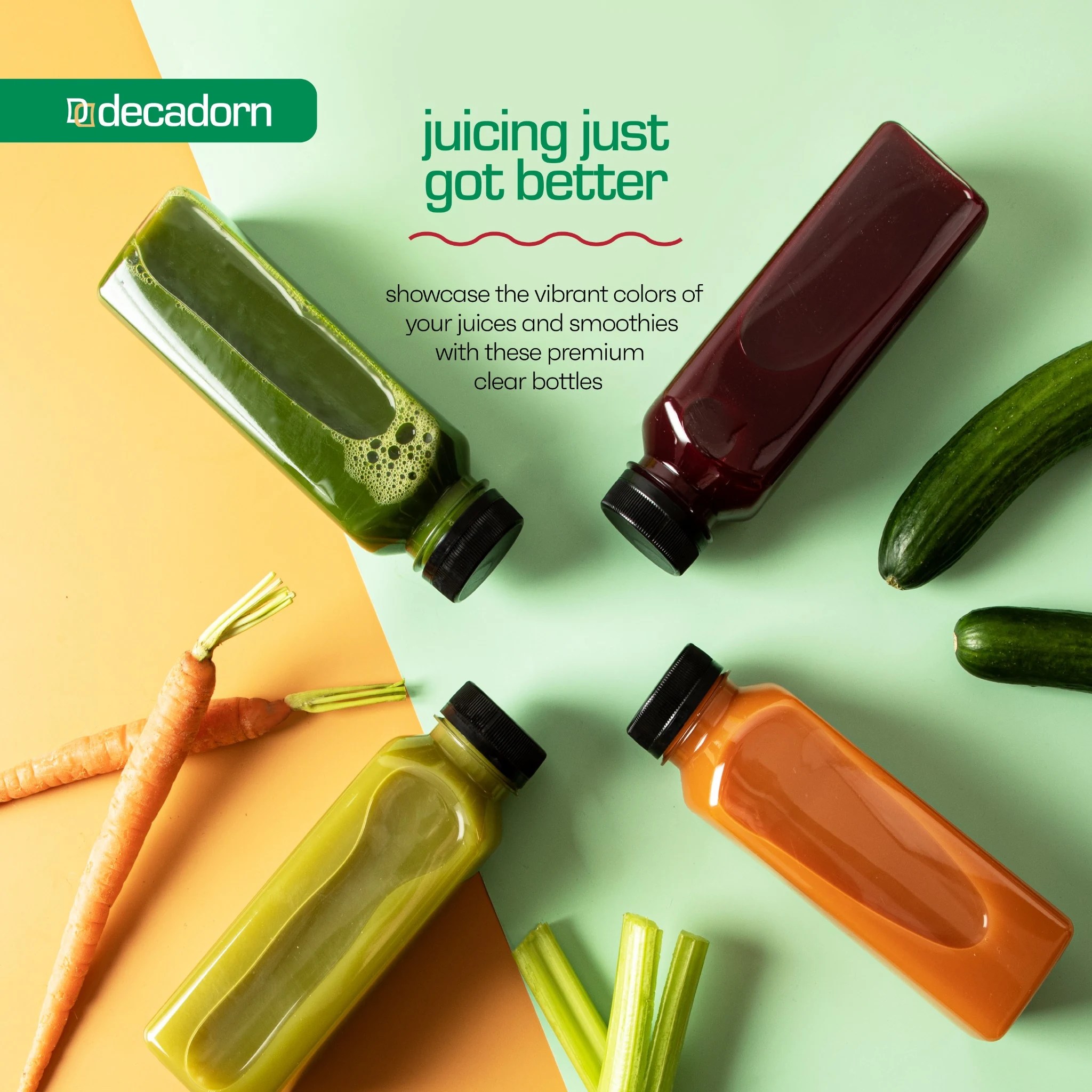 decadorn juice bottles